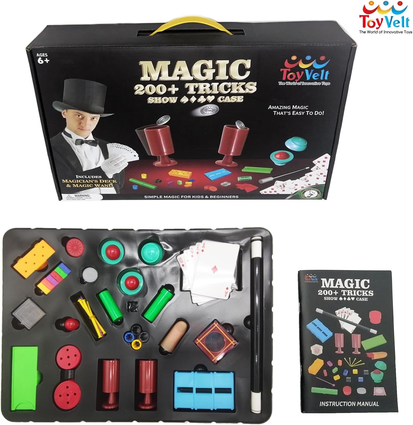 Magic Kit for Kids Beginners 200+ Fun Tricks with Instructions Ages 5+