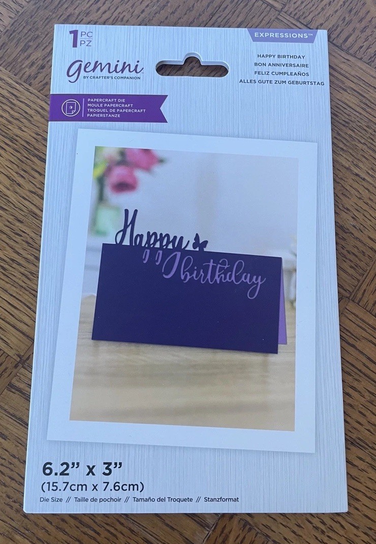 “Happy Birthday” Sentiment Die Set for Paper Crafting Crafters Companion