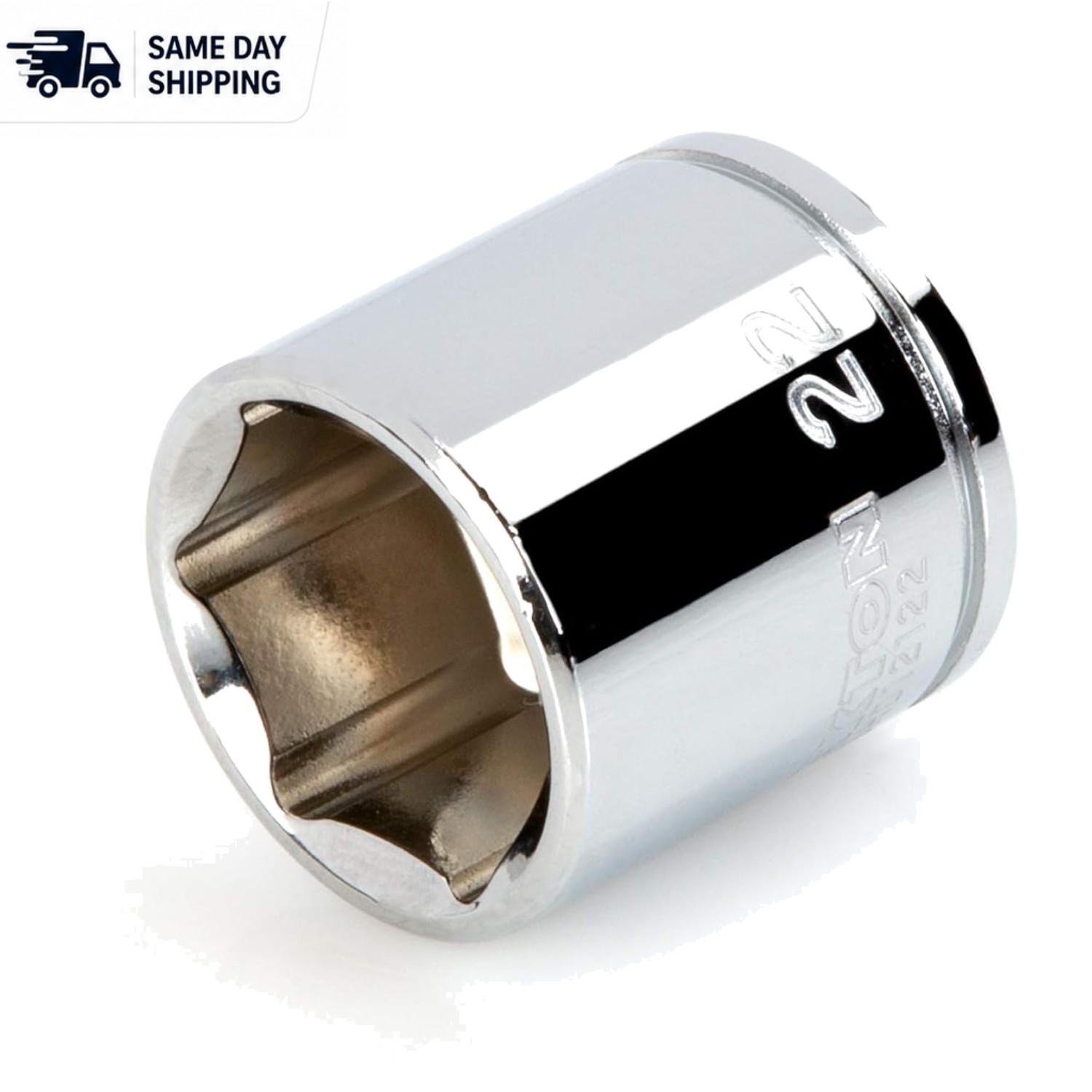 3/8 Inch Drive x 22 mm Shallow 6-Point Socket |
