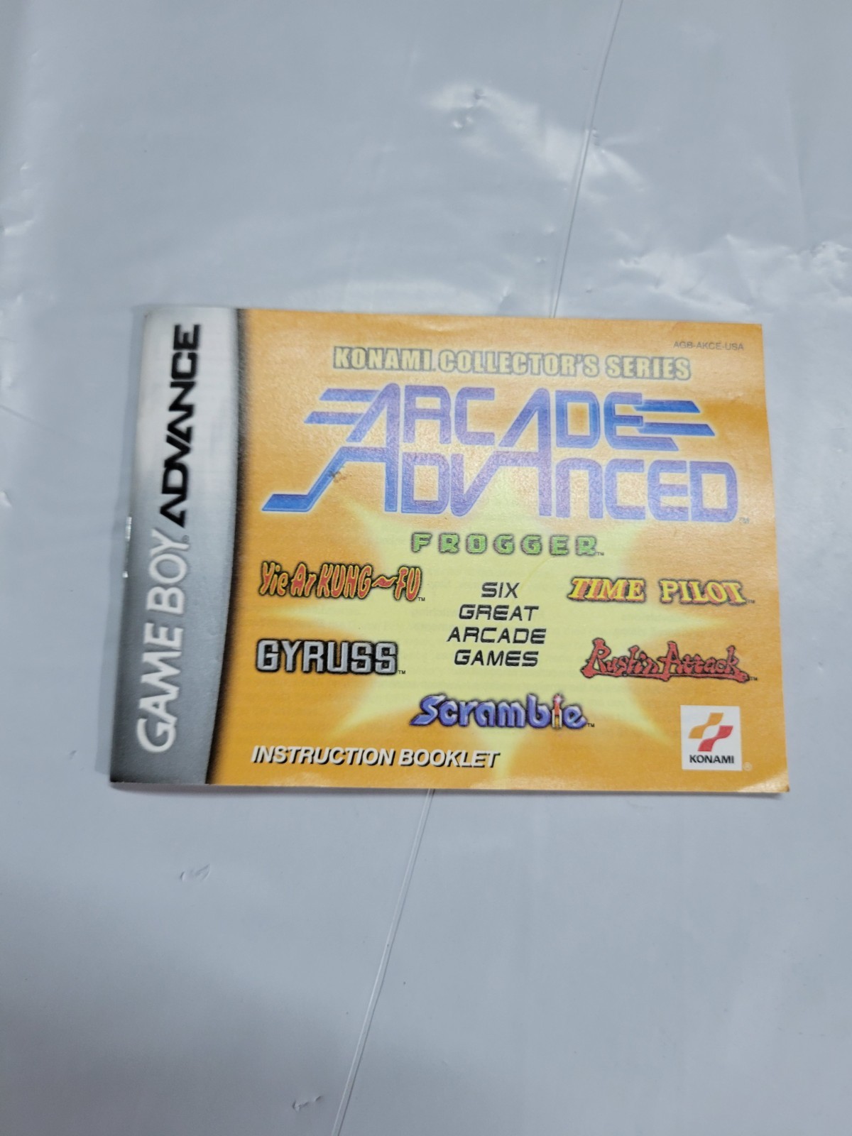 konami arcade advanced gba manual Only