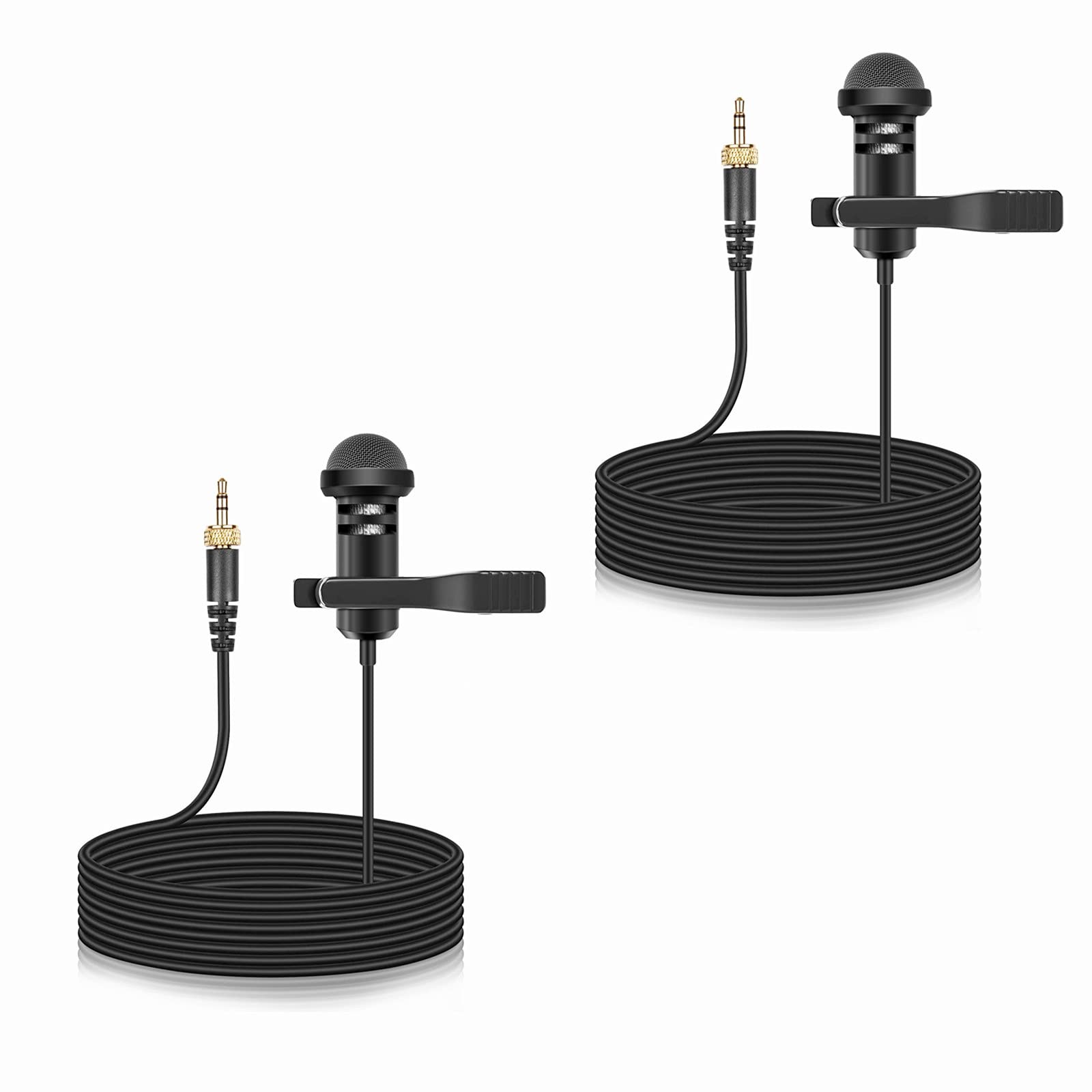 2-Pack Lavalier Microphone Compatible with Rode Wireless Pro/Wireless GO II 2 Bo