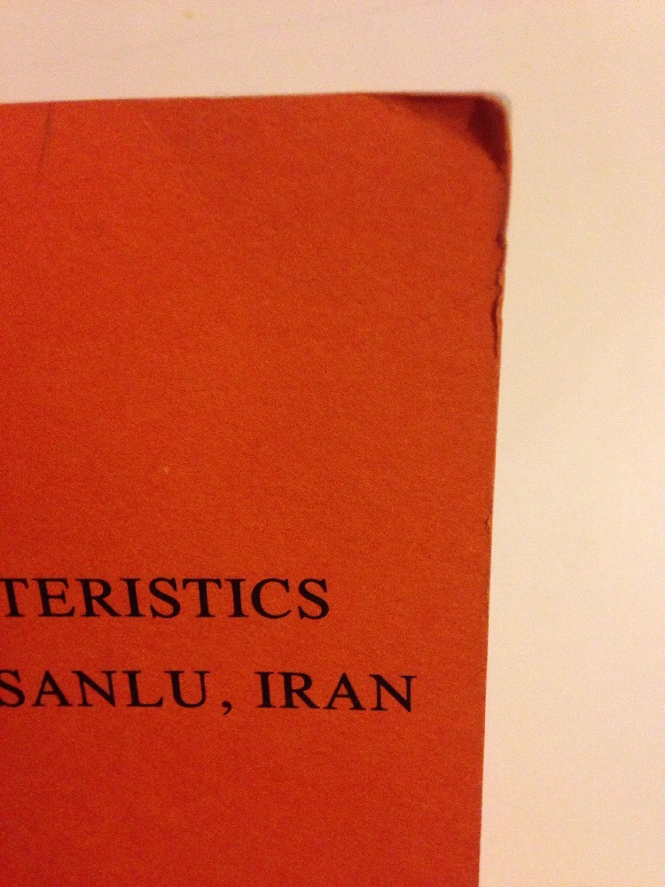 Physical Characteristics Ancient Inhabitants Hasanlu Iran Dissertation Rathbun