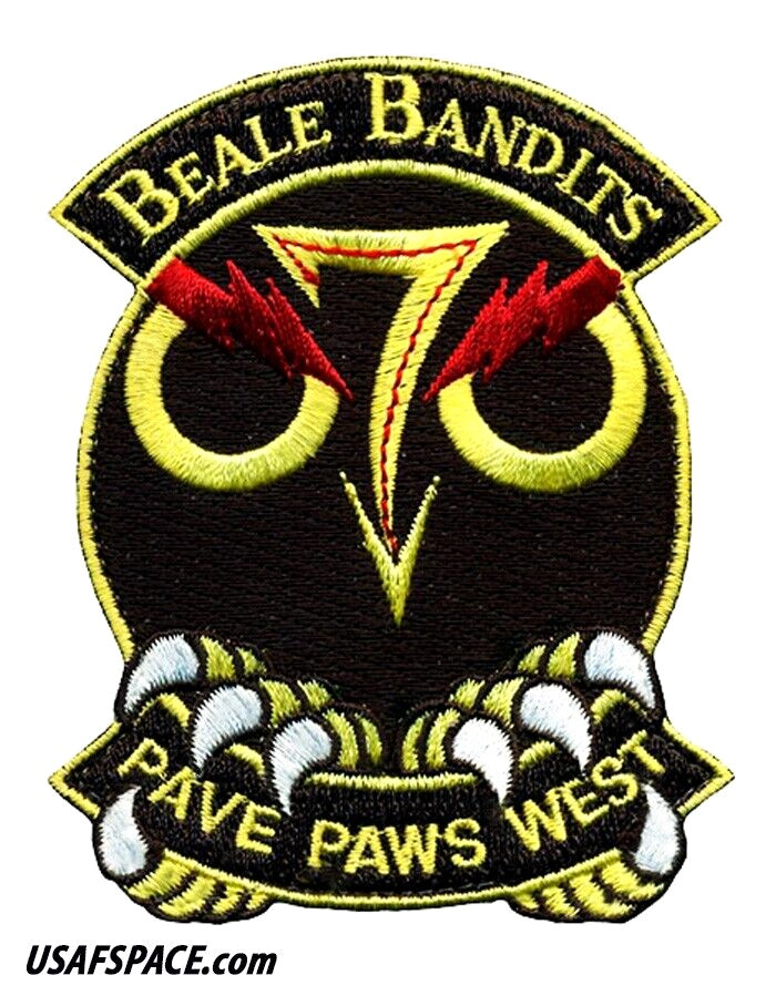USAF 7th SPACE WARNING SQ -7 SWS- USSF-DEL 4- PAVE PAWS WEST -ORIGINAL VEL PATCH