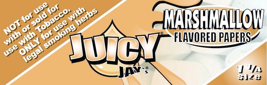 Juicy Jay's 1 1/4 Rolling Papers Marshmallow Flavored Jays USA SHPD Best Price!