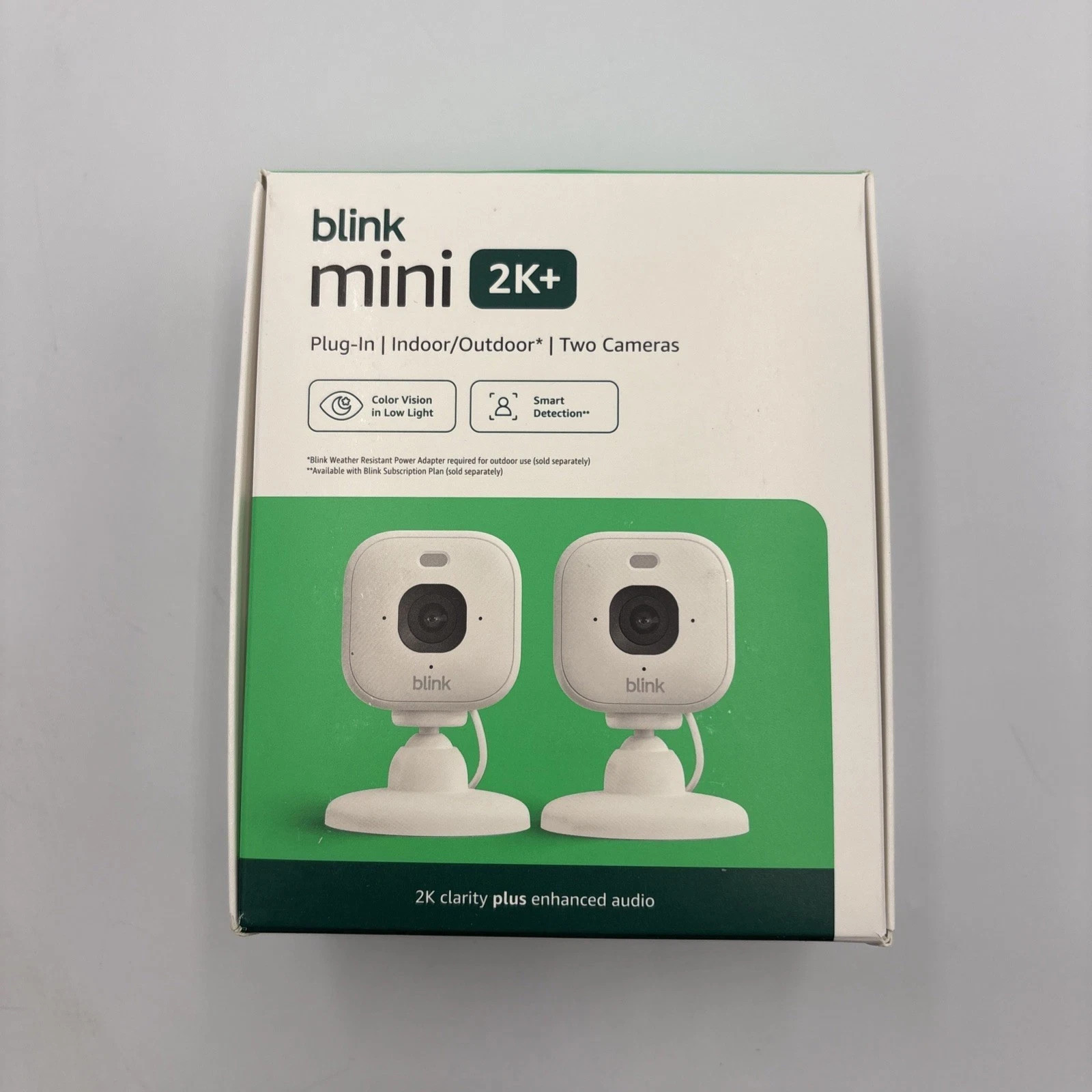 Blink Mini 2k+ Cameras Indoor/Outdoor Plug-in 2K Video White New Free Ship