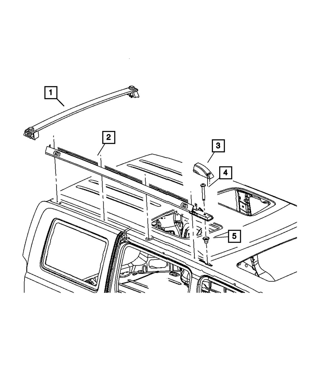 Genuine Mopar Roof Rail Right 55396646AE