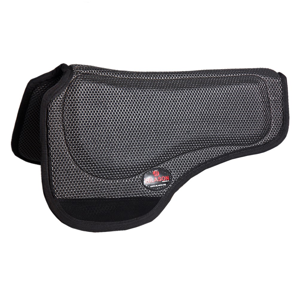 30" X 36" Hilason Air Flow Shock Absorbing Western Drop Rigging Saddle Pad Black