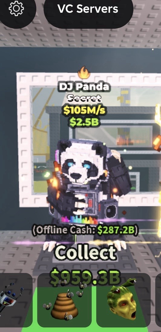 DJ Panda Secret Virtual Collectible Game Item Asset Screenshot VC Servers