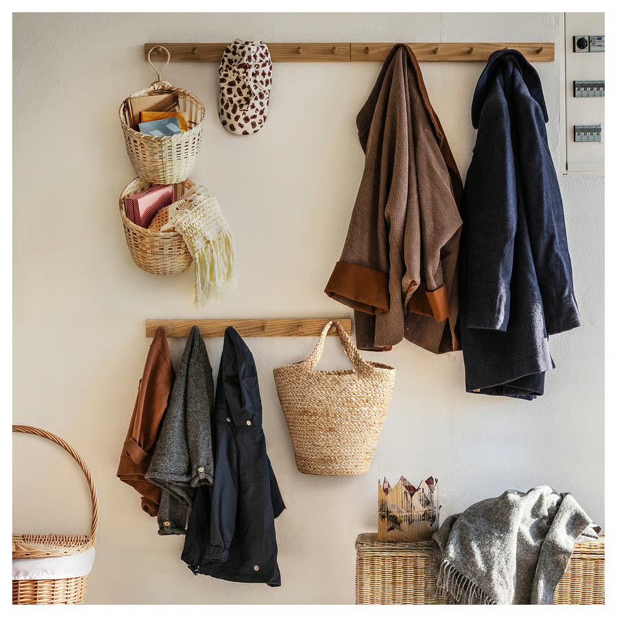 IKEA TOLKNING Hanging Basket Jute Natural Decorative Storage 705.126.48-NEW
