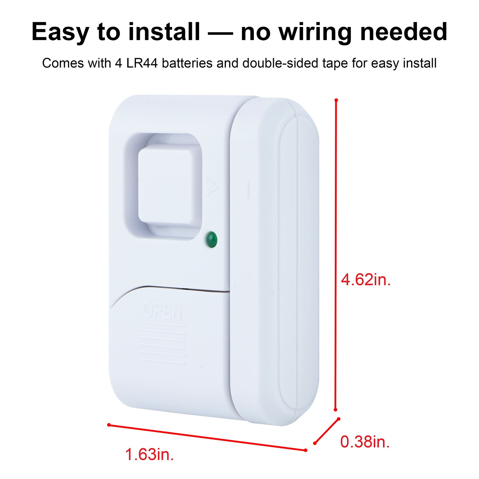 Magnetic Window and Door Alarm (2-Pack) 2 Pack, White