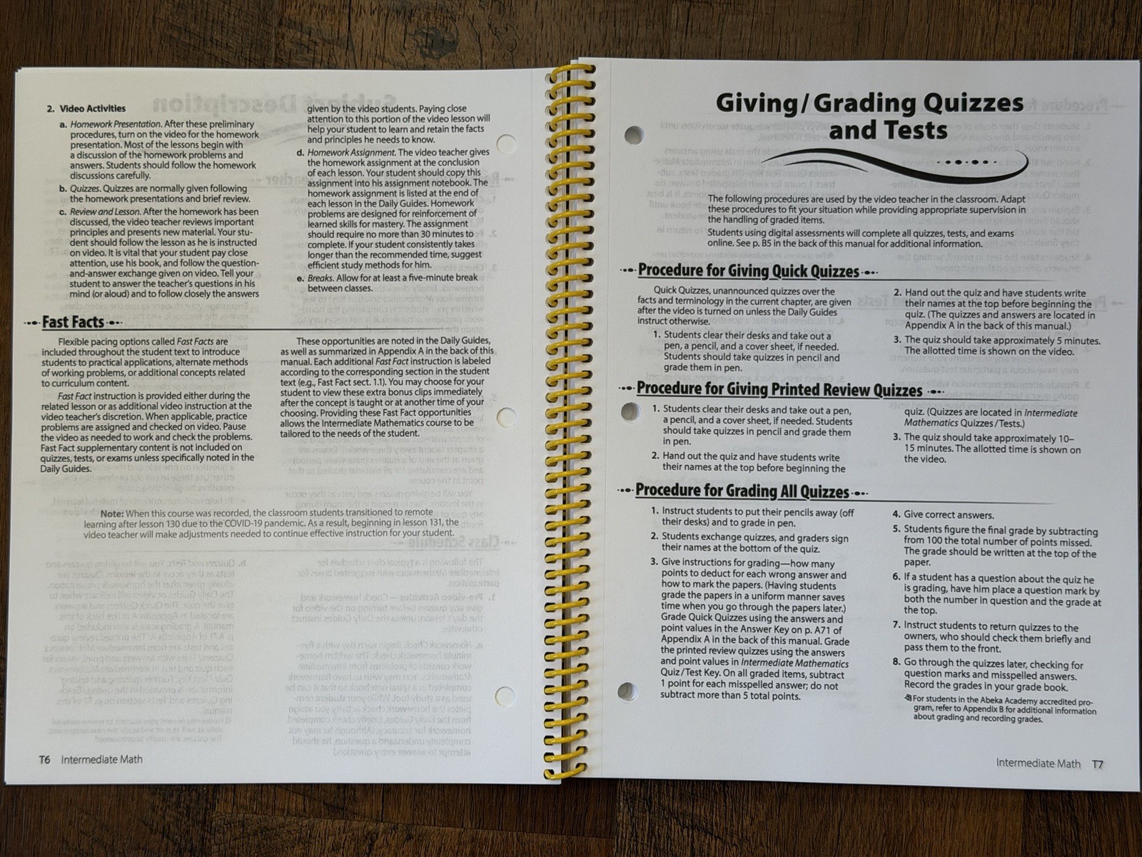 Abeka Intermediate Arithmetic Grade 7 Video Manuel NEW Homeschool Manual