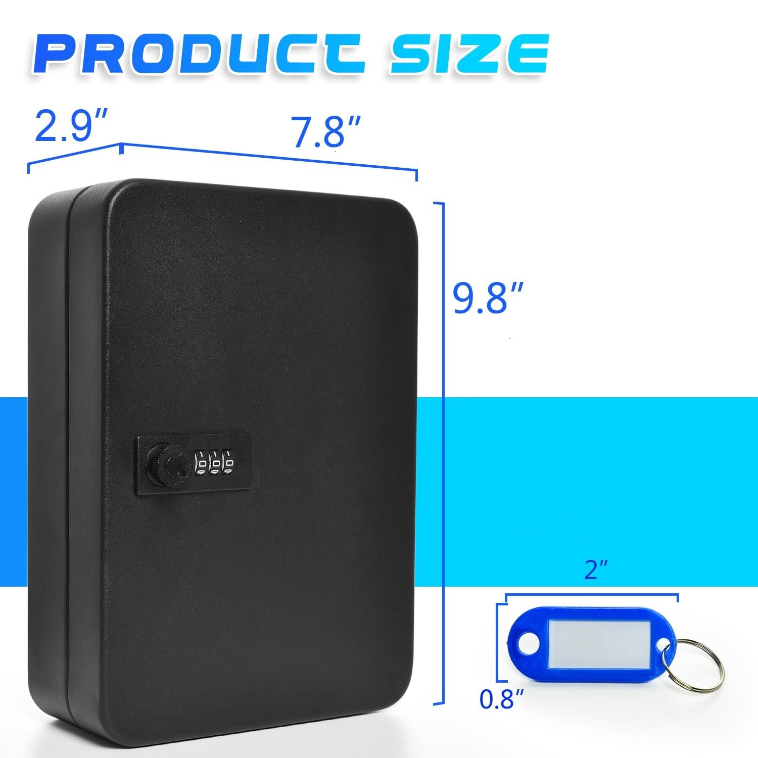 28 Key Cabinet Wall Mount Steel Key Box Wall Mount with Code Combination