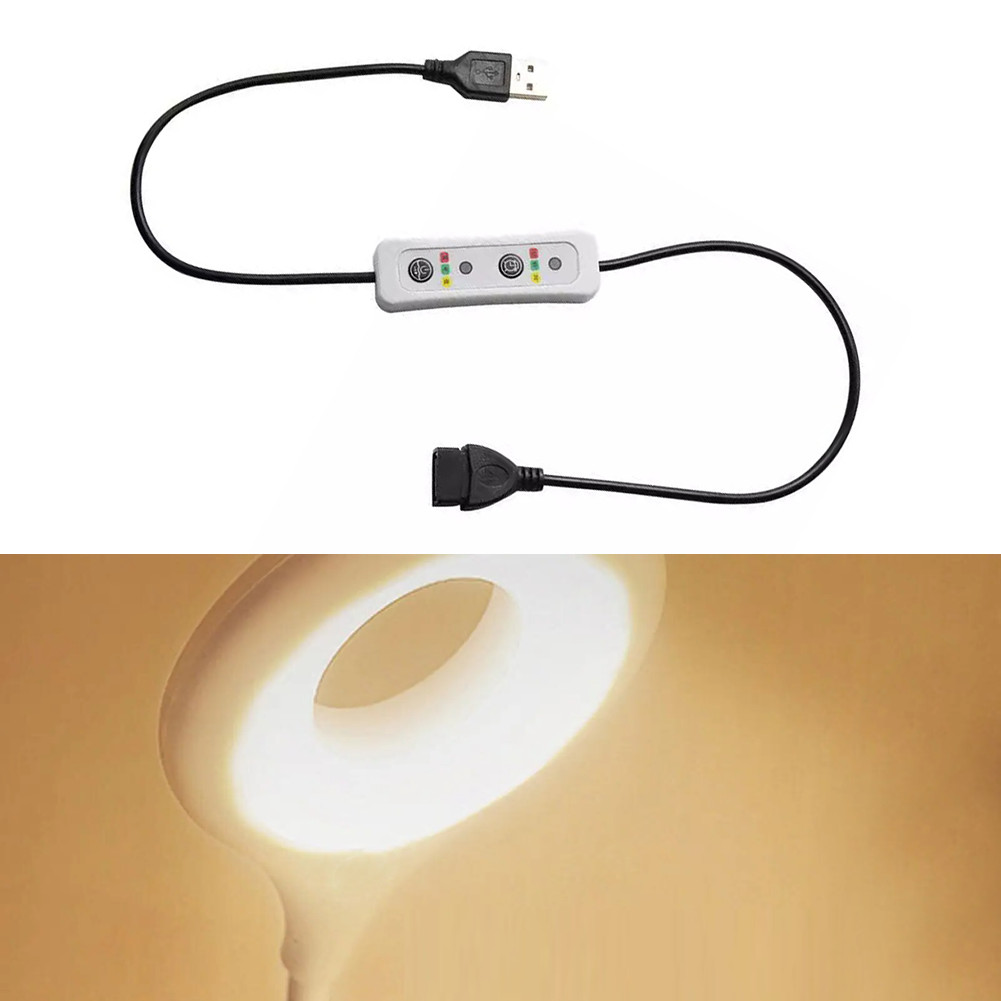USB Timer Extension Cable for USB Fans Lamps Red Green Yellow Indicators