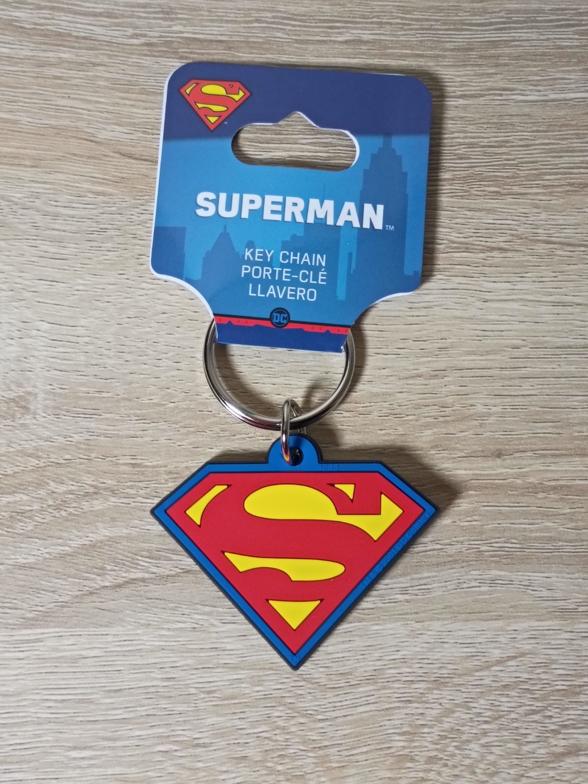 2.25" SUPERMAN Logo Vinyl Keychain DC Comics WB Warner Brothers