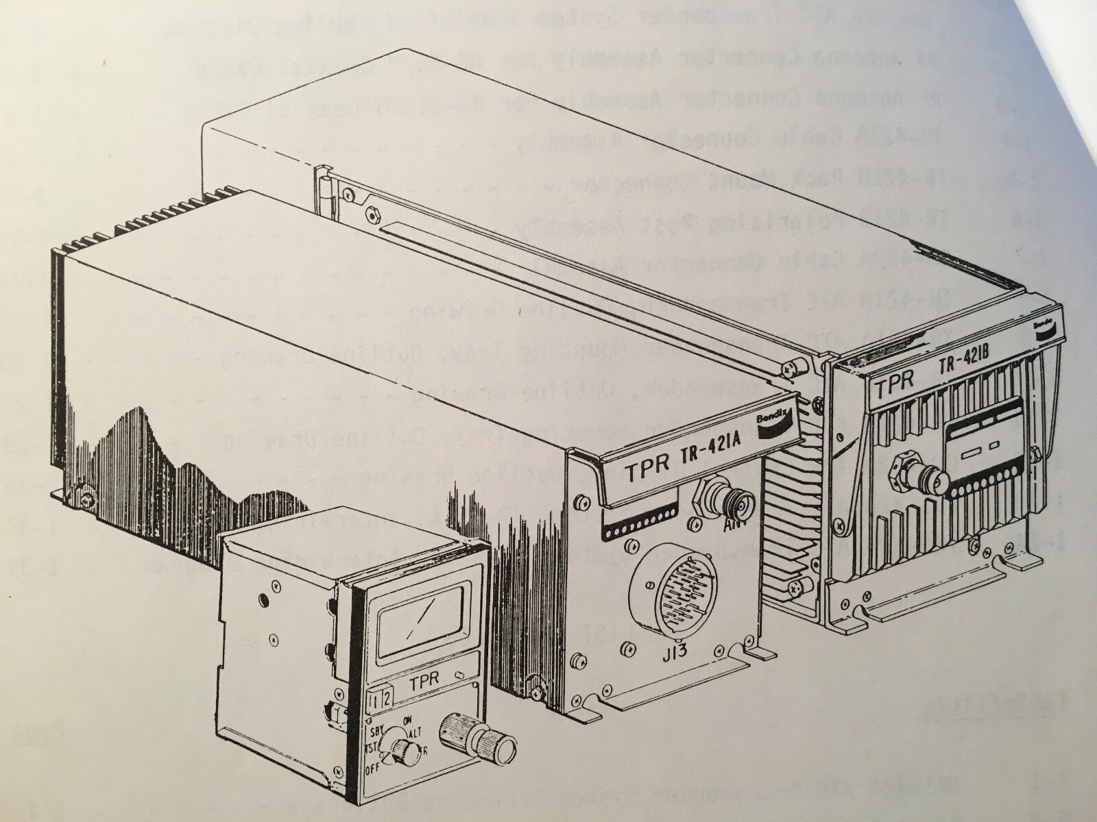 Bendix TRS-42A Transponder System install manual, covers TR-421B & CD-422B