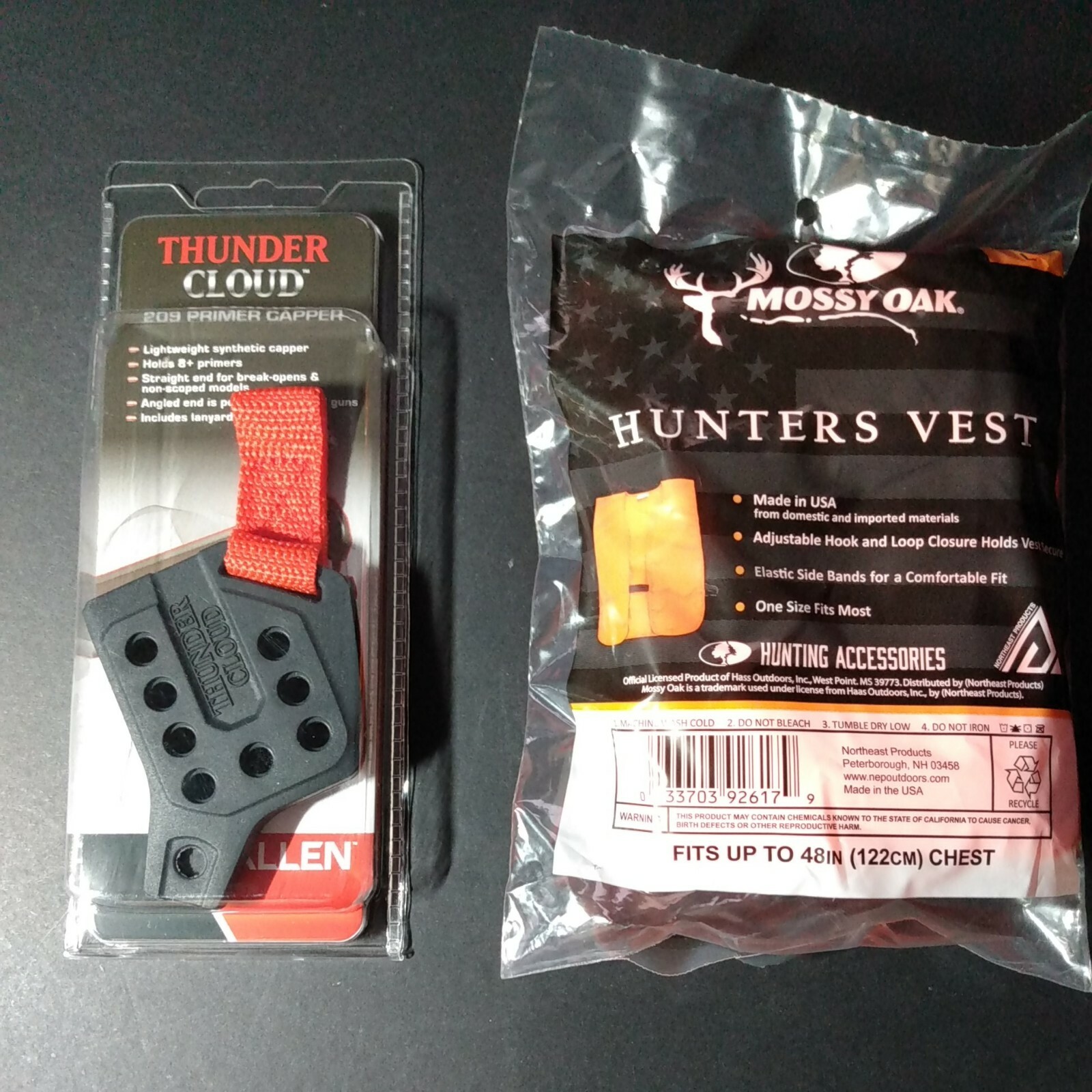 Thunder Cloud 209 Primer Capper And Mossy Oak Hunting Vest