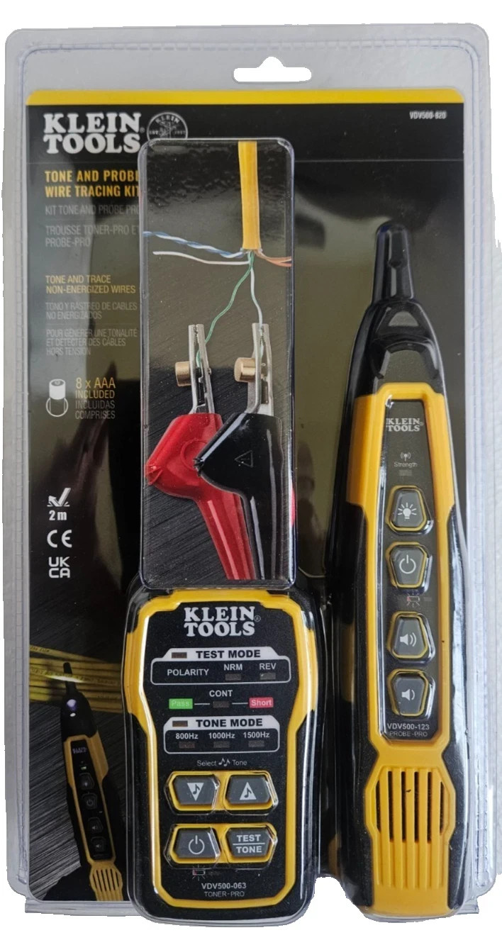 Klein Tools VDV500-820 Tone and Probe Pro Wire Tracing  Kit custom pouch include