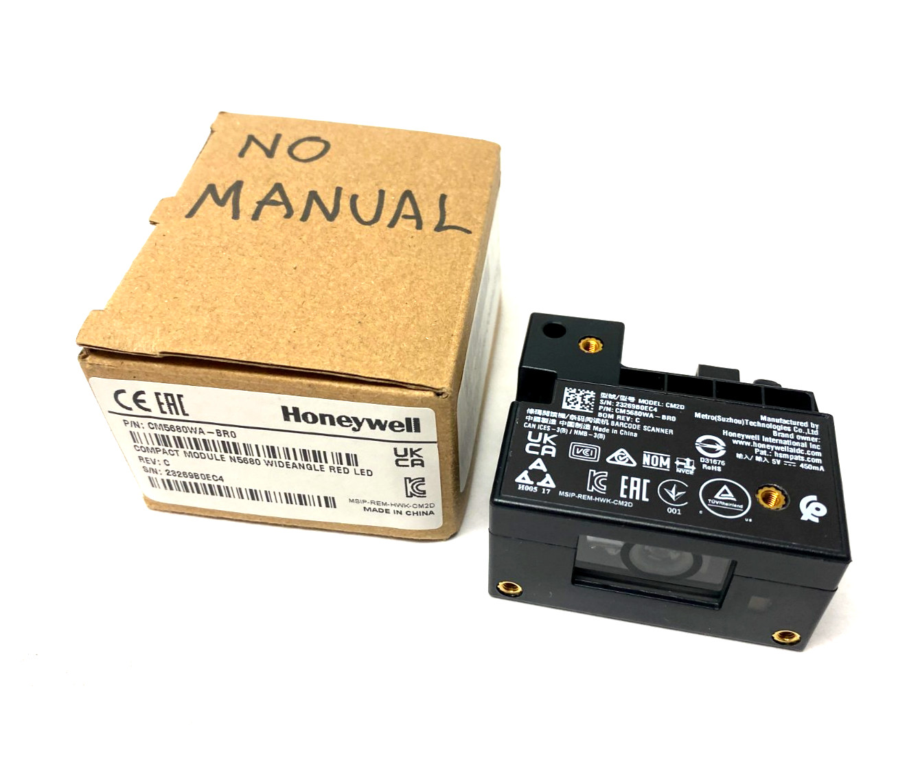 Honeywell CM5680WA-BR0 Compact Wide Angle 2D Imager Module NO MANUAL