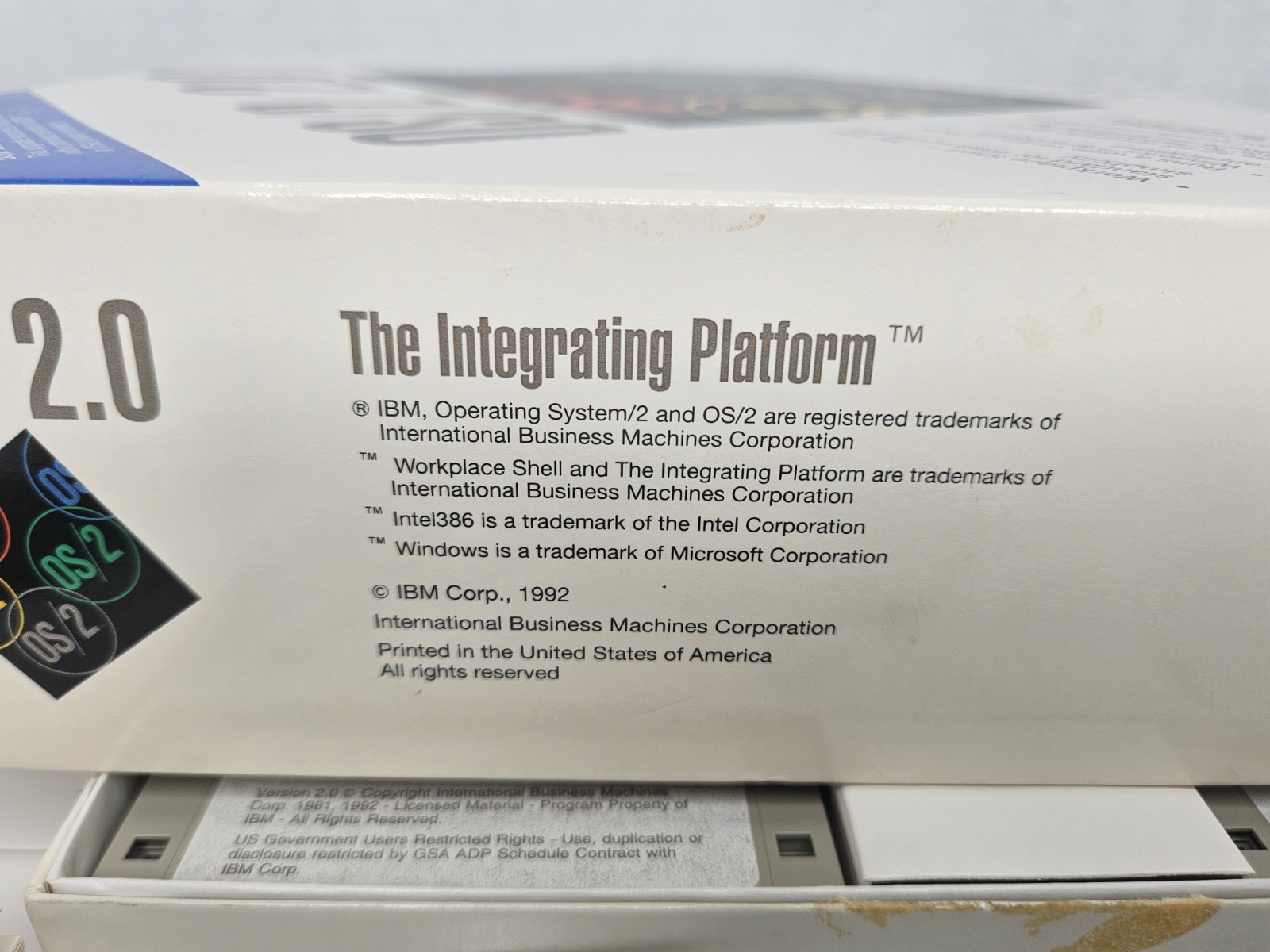 Vintage IBM OS/2 2.0 Full Version 3.5" in Original Box