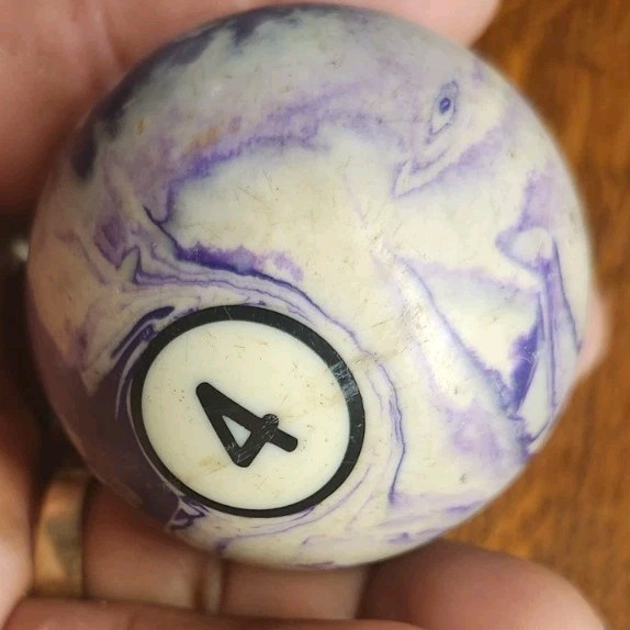 Old Number 4 Replacement Ball Marbled Marble Swirl