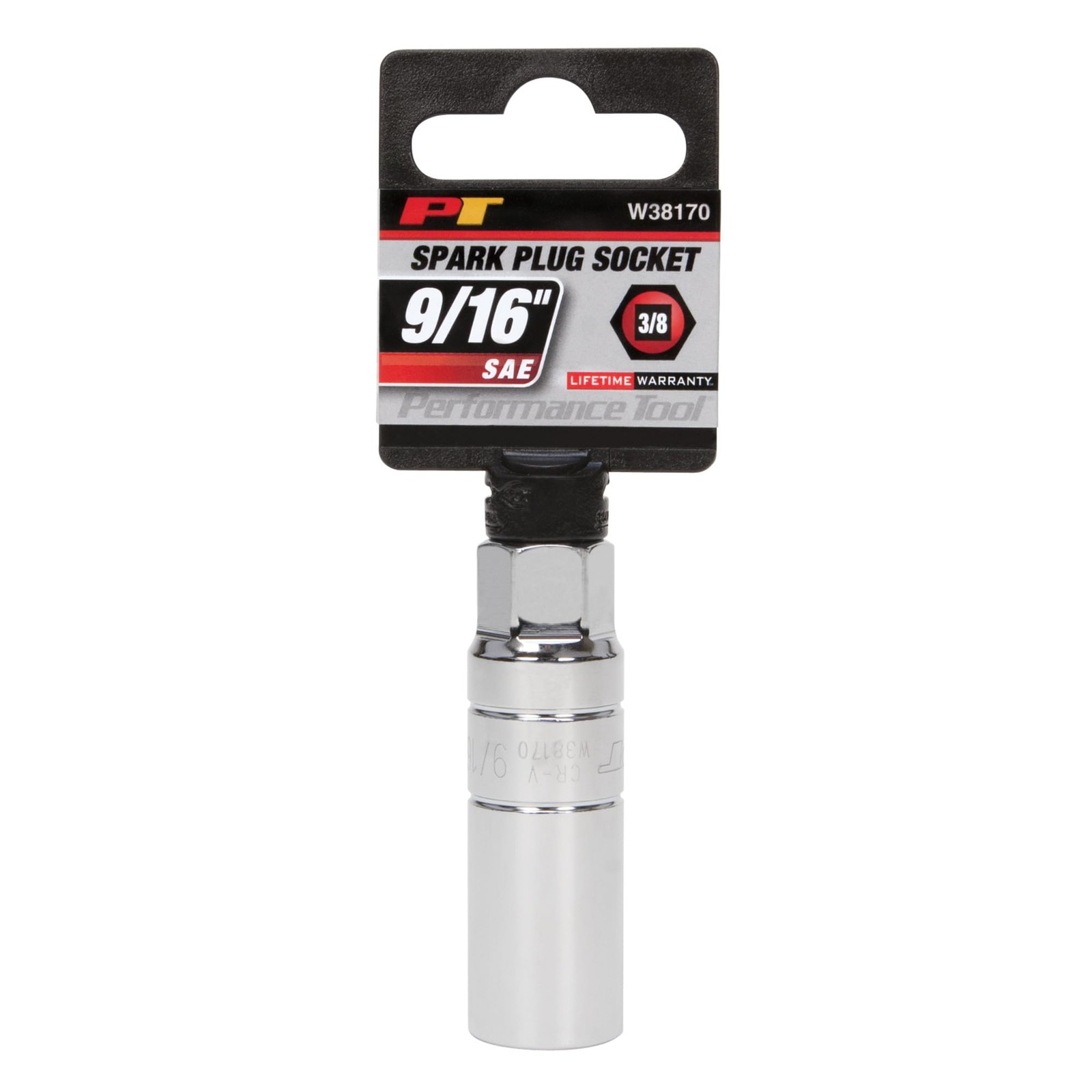 Performance Tool W38170 3/8-Inch Drive 9/16-Inch 9/16" Spark Plug Socket