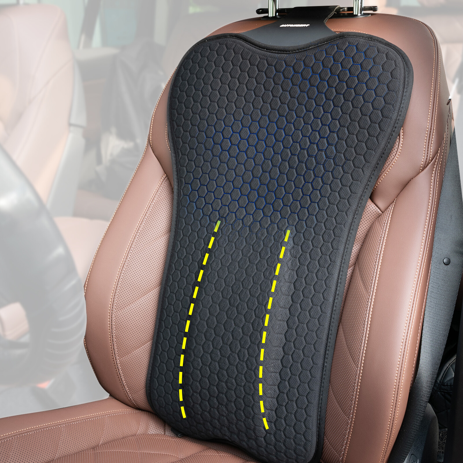 Breathable Gel Lumbar Support Cushion for Car Seat Back Chair Pillow Pain Relief