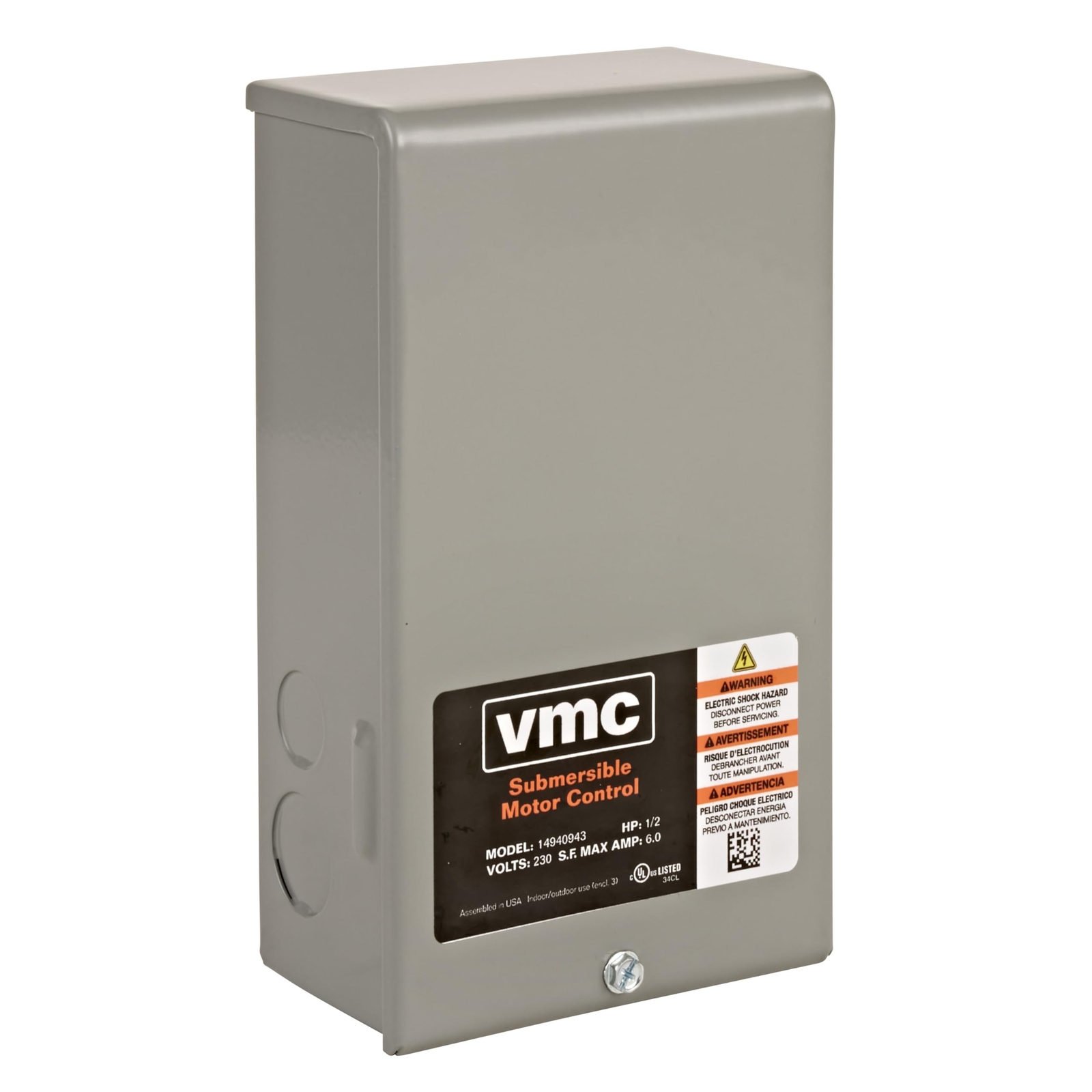 Red Lion 640189 RLCB05-230 1/2-HP 230-Volt VMC Control Box for Submersible We...