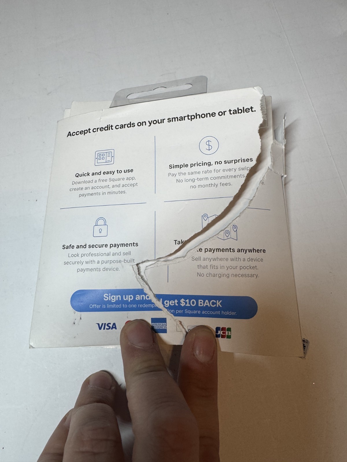 2 Square Reader for Contactless and Chip and Magstrip, Untested