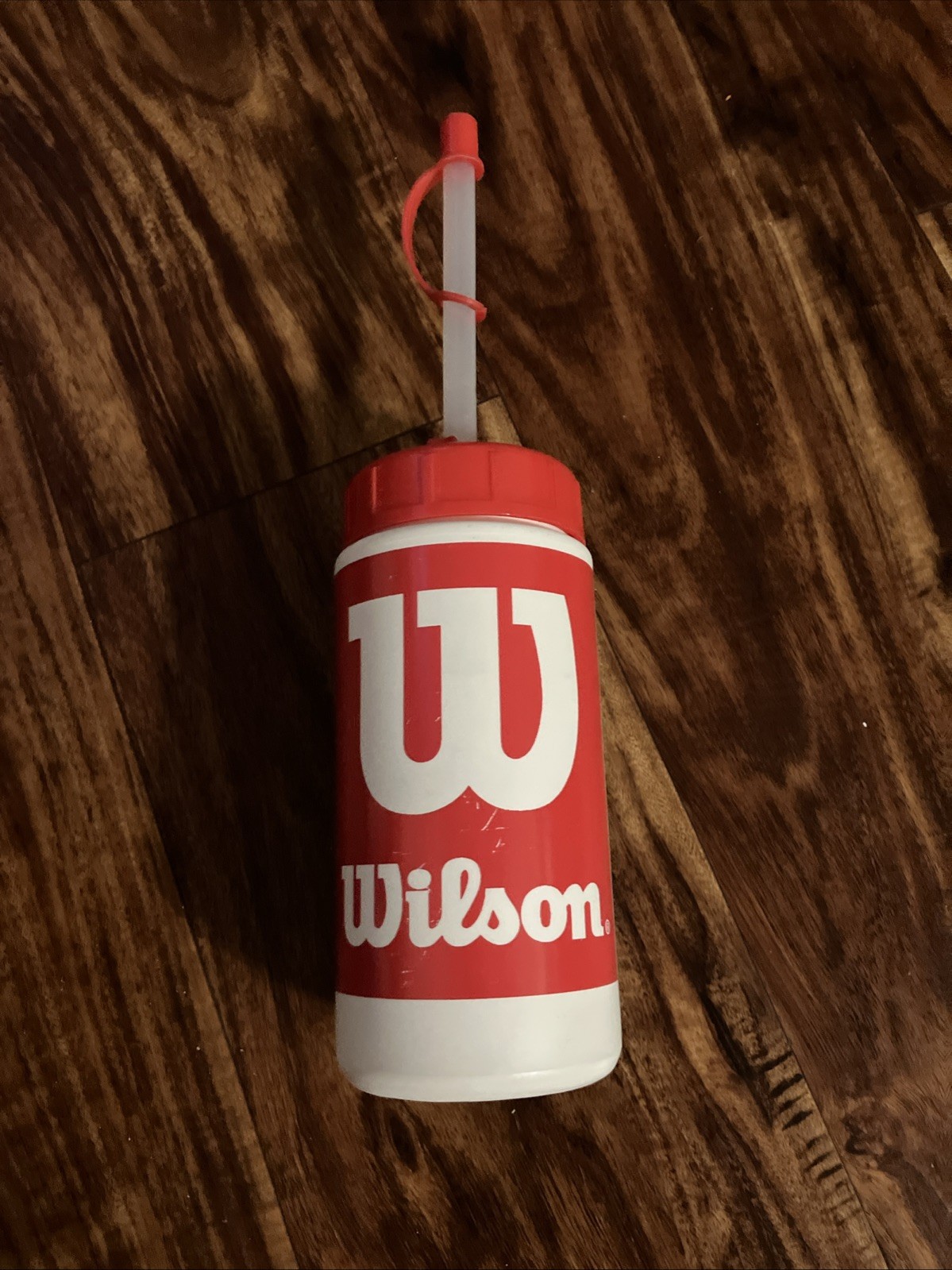 Vintage Wilson Brand Large Water Bottle. Red/White
