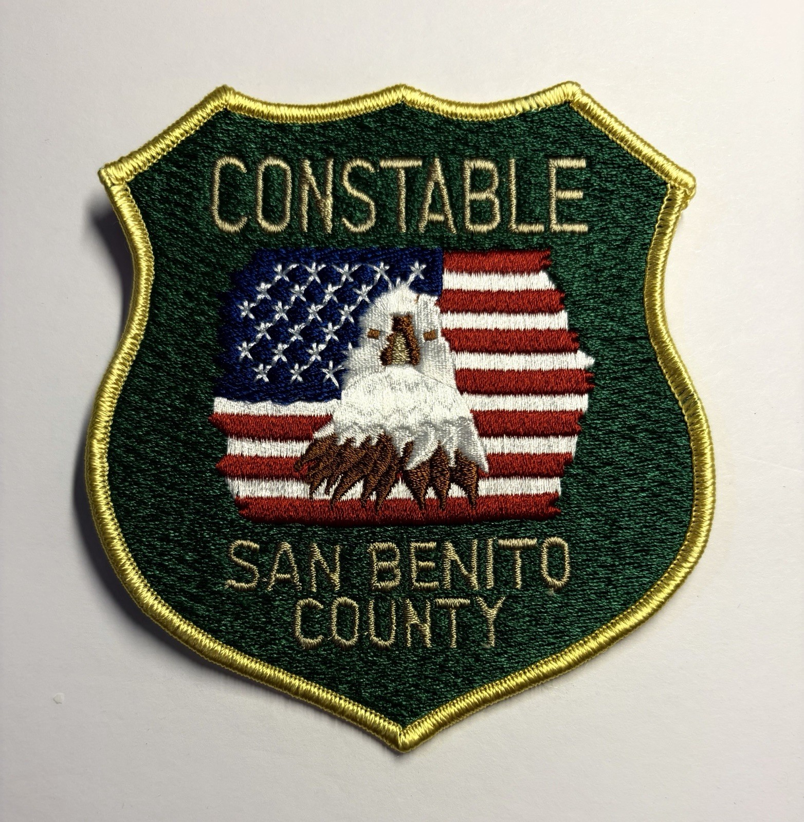 VINTAGE CALIFORNIA SAN BENITO COUNTY CONSTABLE PATCH US FLAG EAGLE #D41
