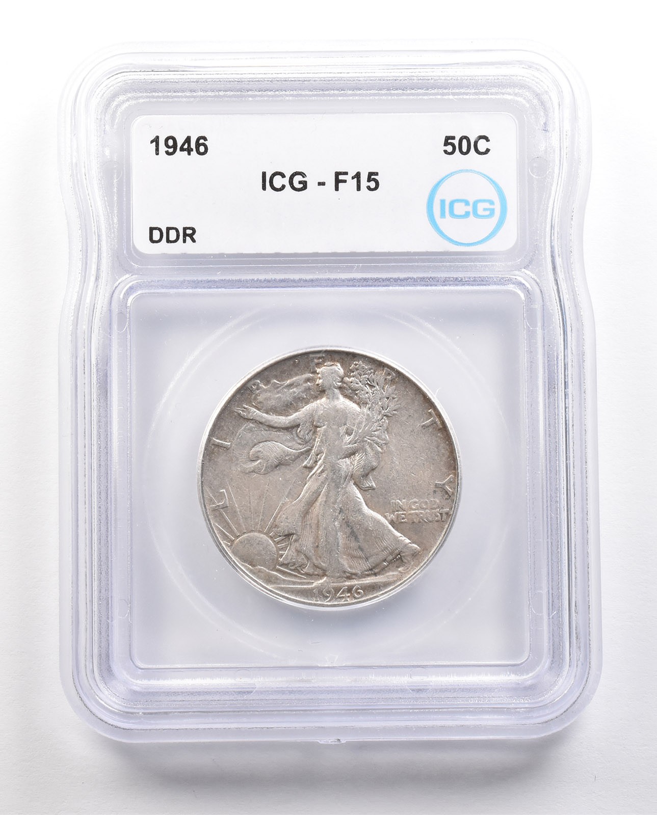 1946 Walking Liberty Half Dollar DDR F15 ICG *6424