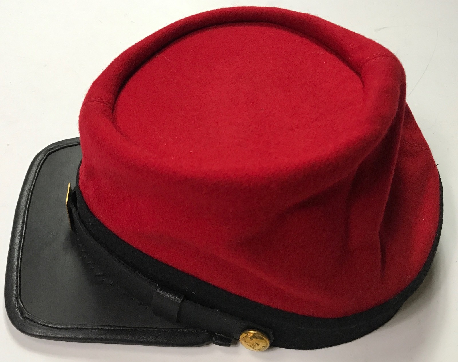CIVIL WAR CSA CONFEDERATE ARTILLERY RED WOOL KEPI FORAGE CAP HAT-XLARGE