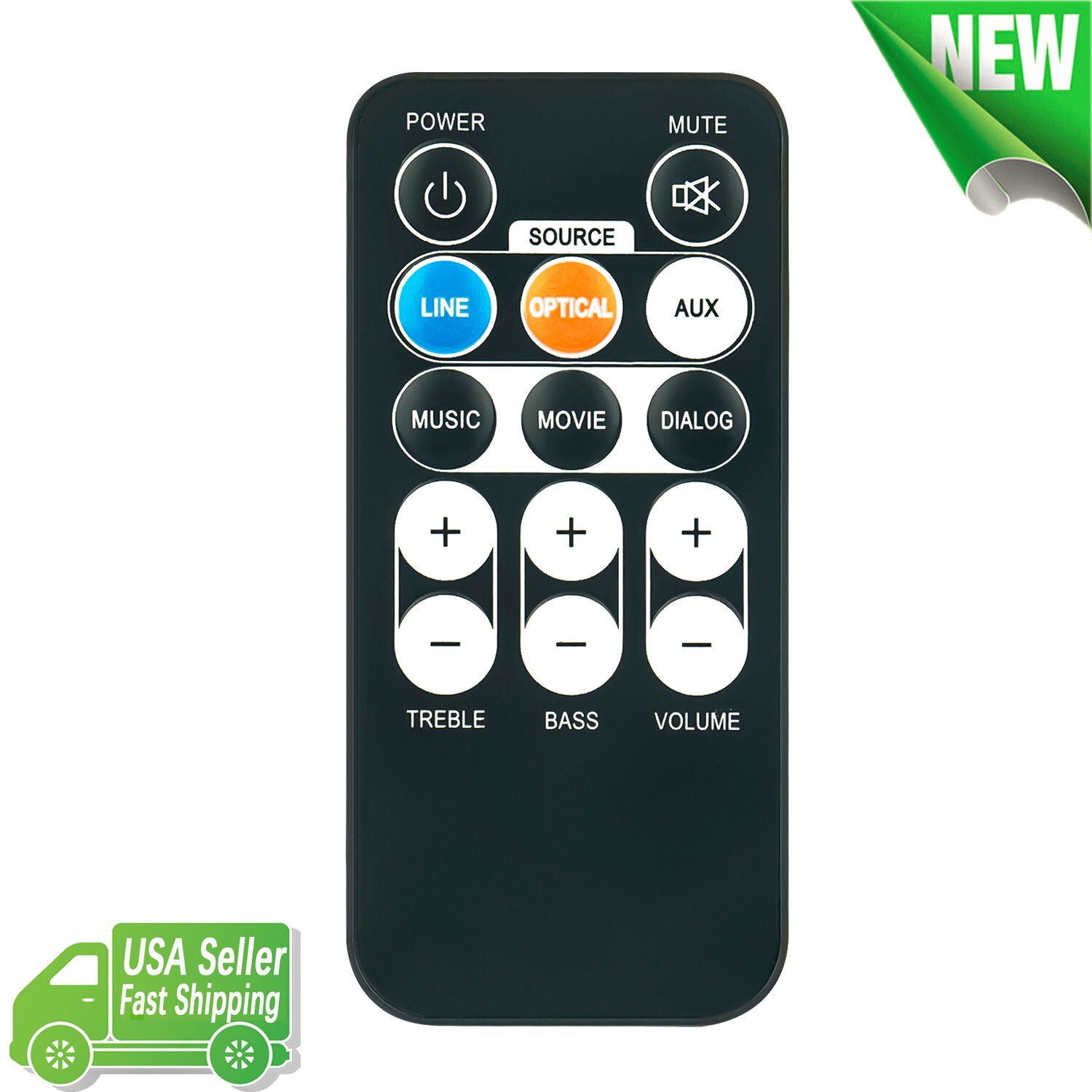 New LTS359X Replace Remote for Ilive IT153B 32" Bluetooth Sound Bar Home Theater