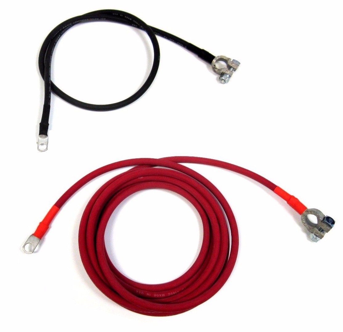 Battery Relocation Kit, # 6 Awg HD welding Cable, Top Post 12 FT RED/ 3 FT BLACK