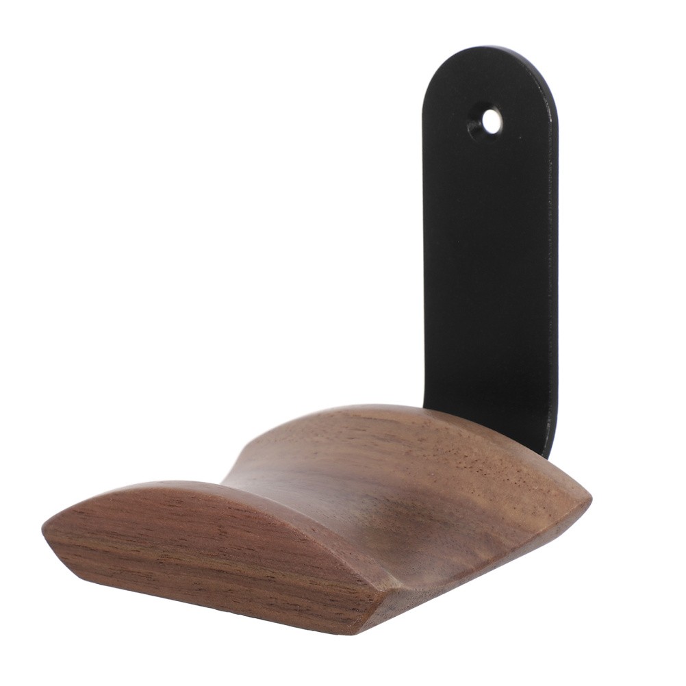 Headset Stand: Wood Headphone Wall Hanger - Space-Saving Headset Stand For