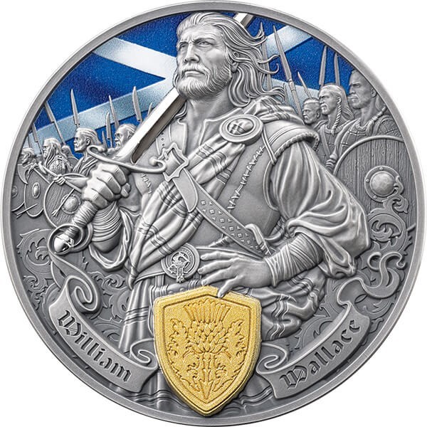 2026 Samoa William Wallace Legends of Battlefield 2oz Antique finish Silver Coin