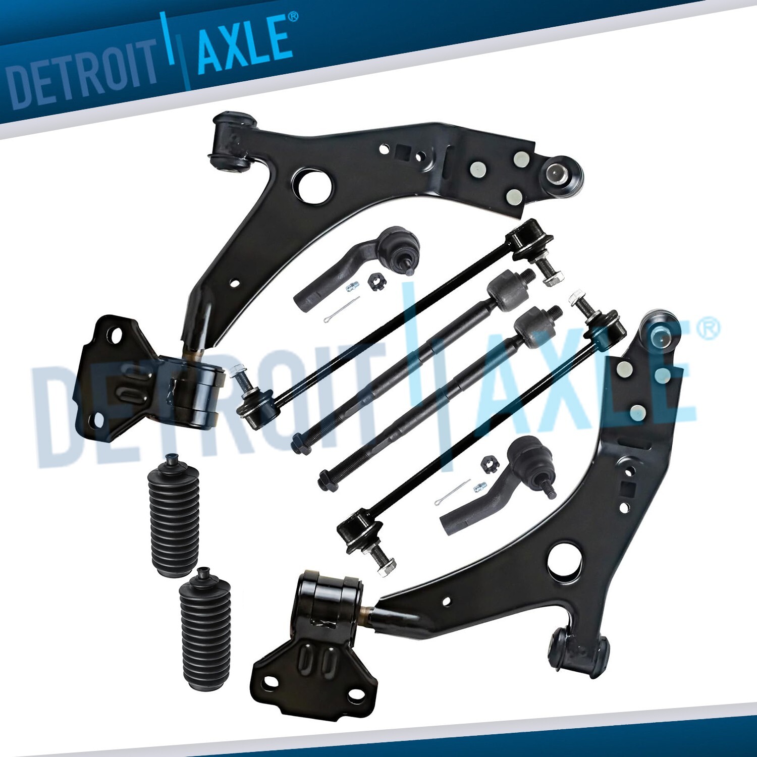 Front Lower Control Arms Sway Bars Tie Rod Ends Kit for 2014 - 2018 Ford Escape