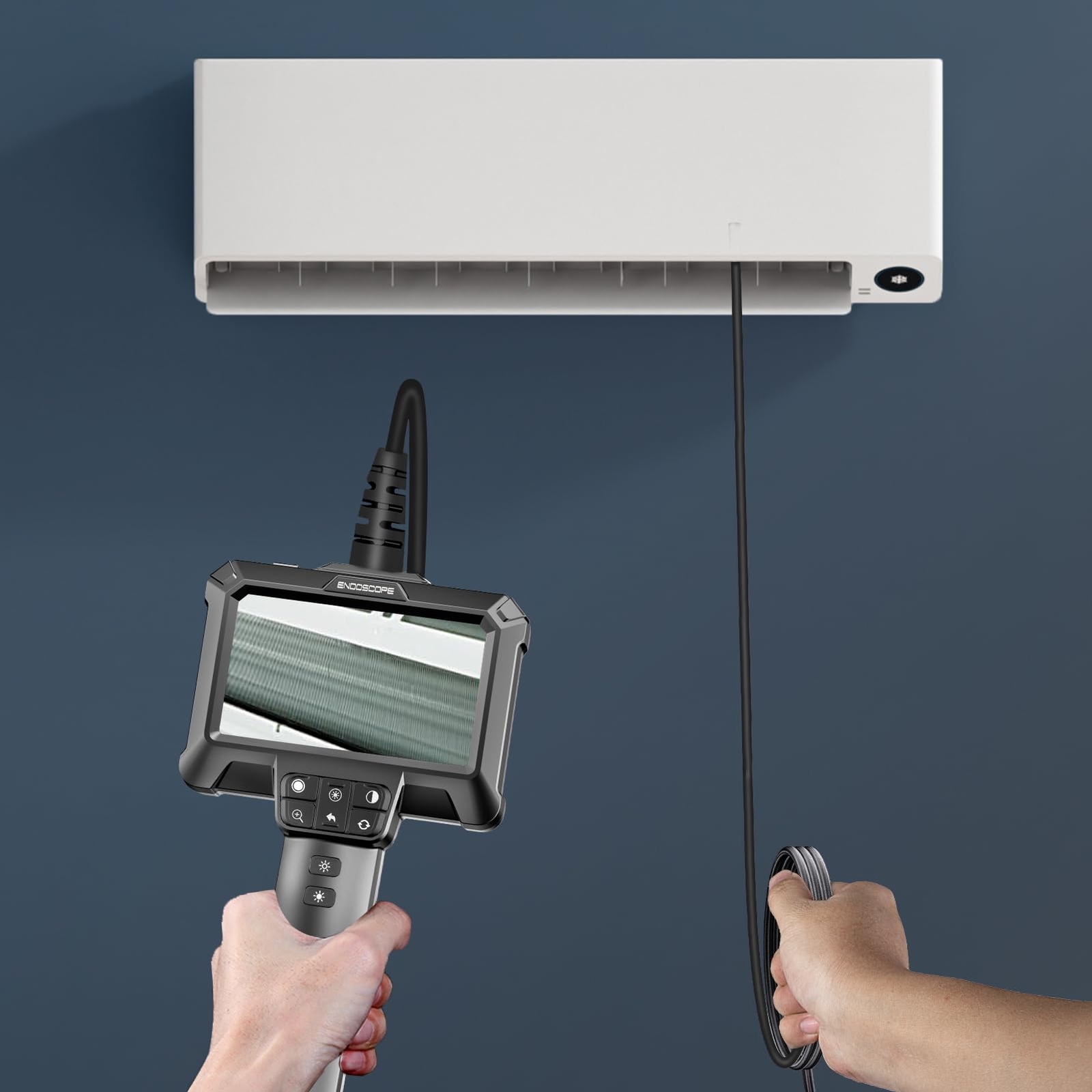 Endoscope Camera with Light - IP67 Waterproof Borescope Camera with 8 Adjusta...