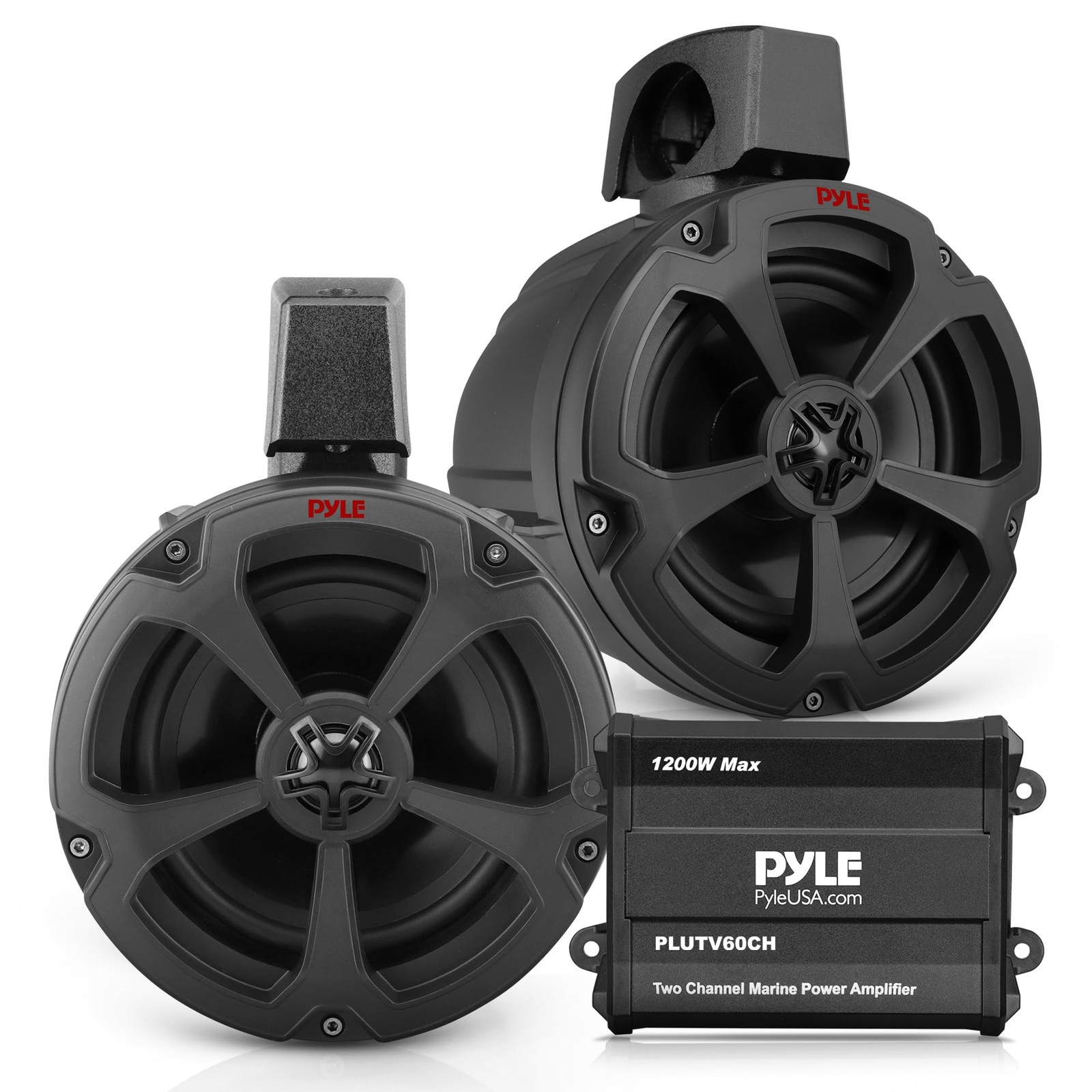 Pyle 6.5" Water-Resistant Off-Road 8.1’’ x 8.9’’ x 10.5’’ -inches, Black