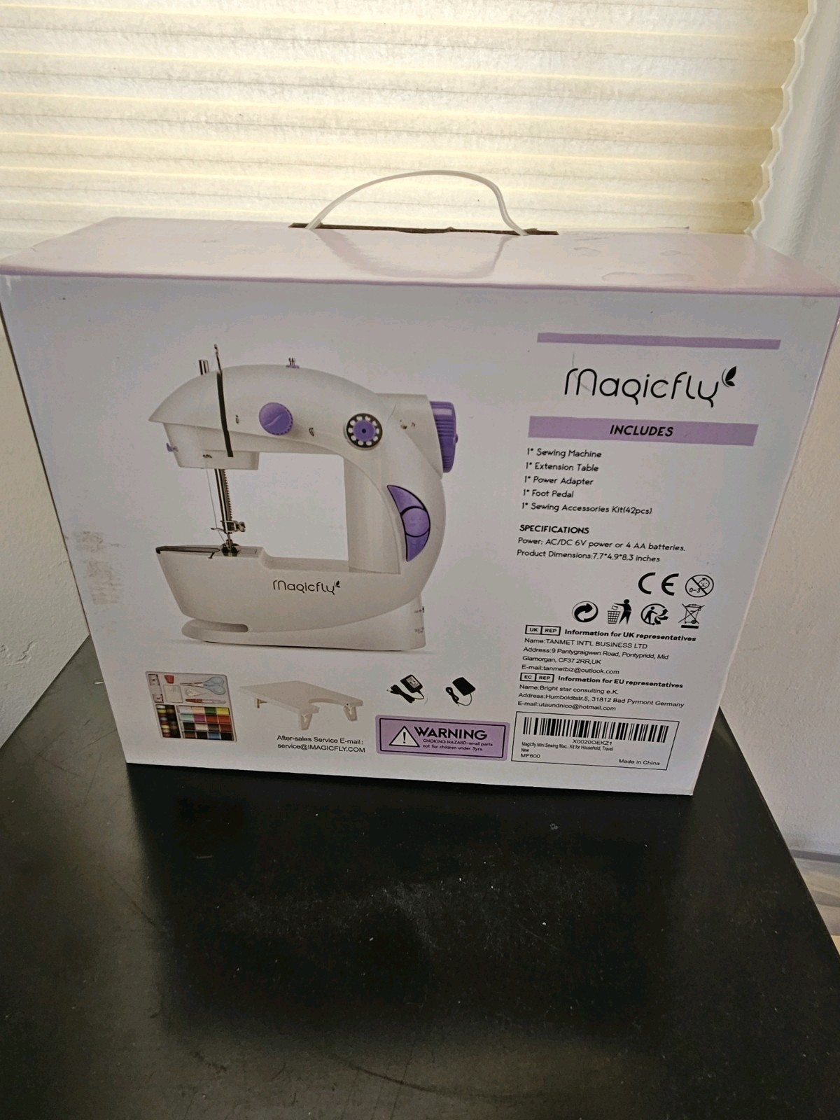 Magicfly Mini Dual Speed Sewing Machine Beginner with Extension Table