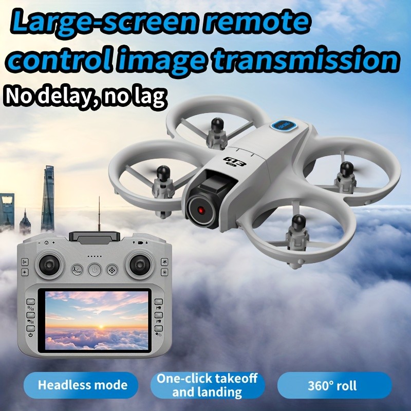 6K GT3 Camera Drone with 4.3" Large Screen Remote, Foldable Quadcopter Gift