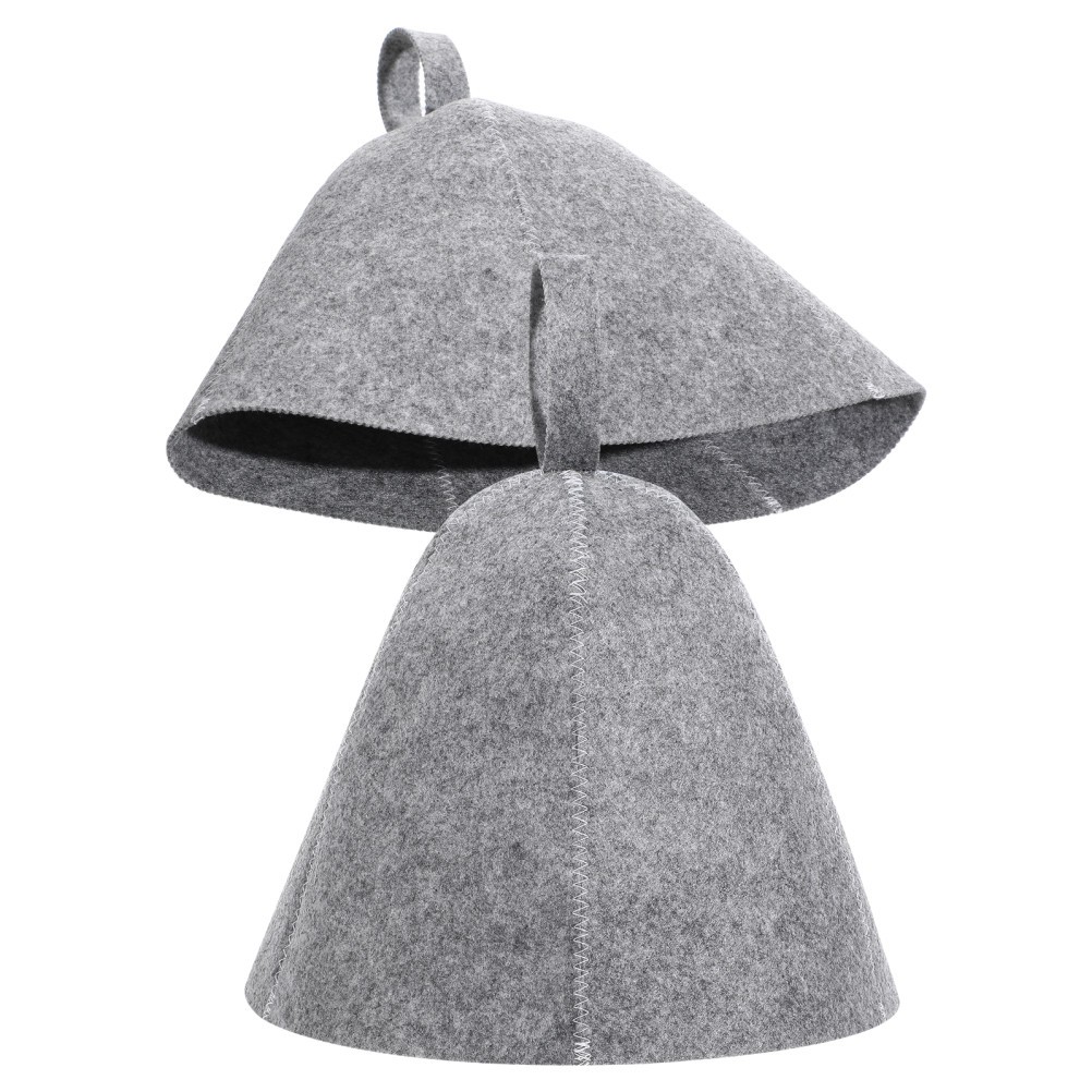2 Pcs Banya Hat Thickened Sauna Miss Room Insulated Cap Felted Hats Woman