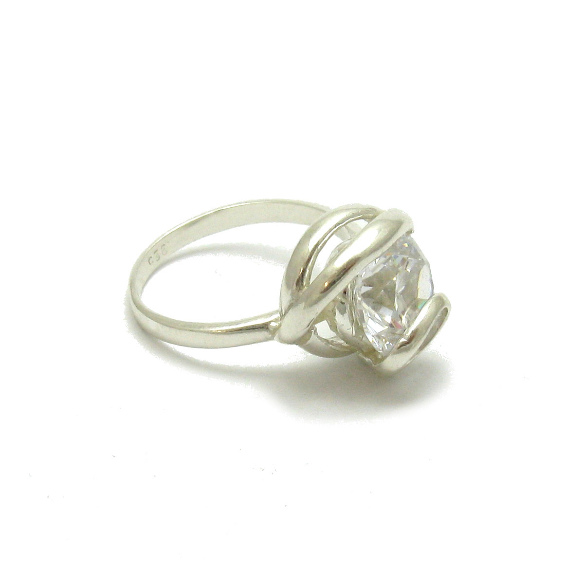 Stylish Genuine Sterling Silver Ring Solid 925 With 10MM CZ Handmade