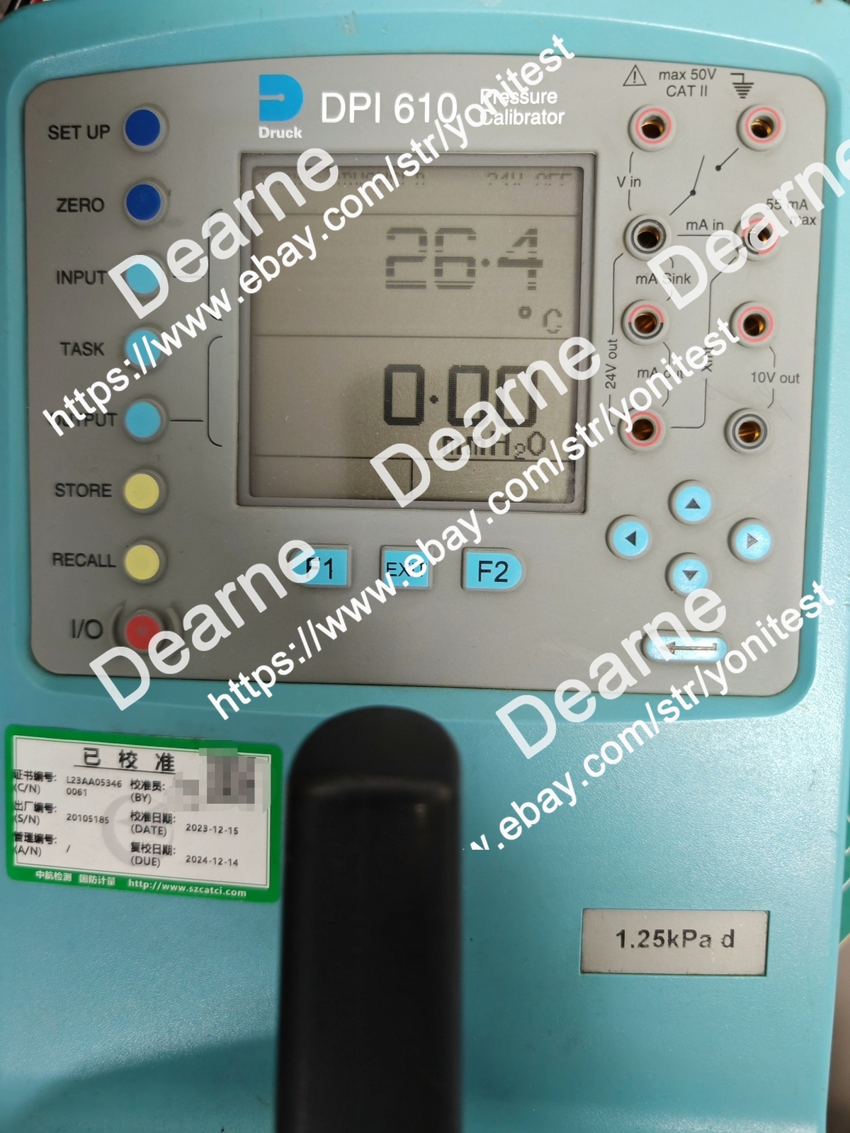 Druck DPI 610 1Mpag Portable Pressure Calibrator used