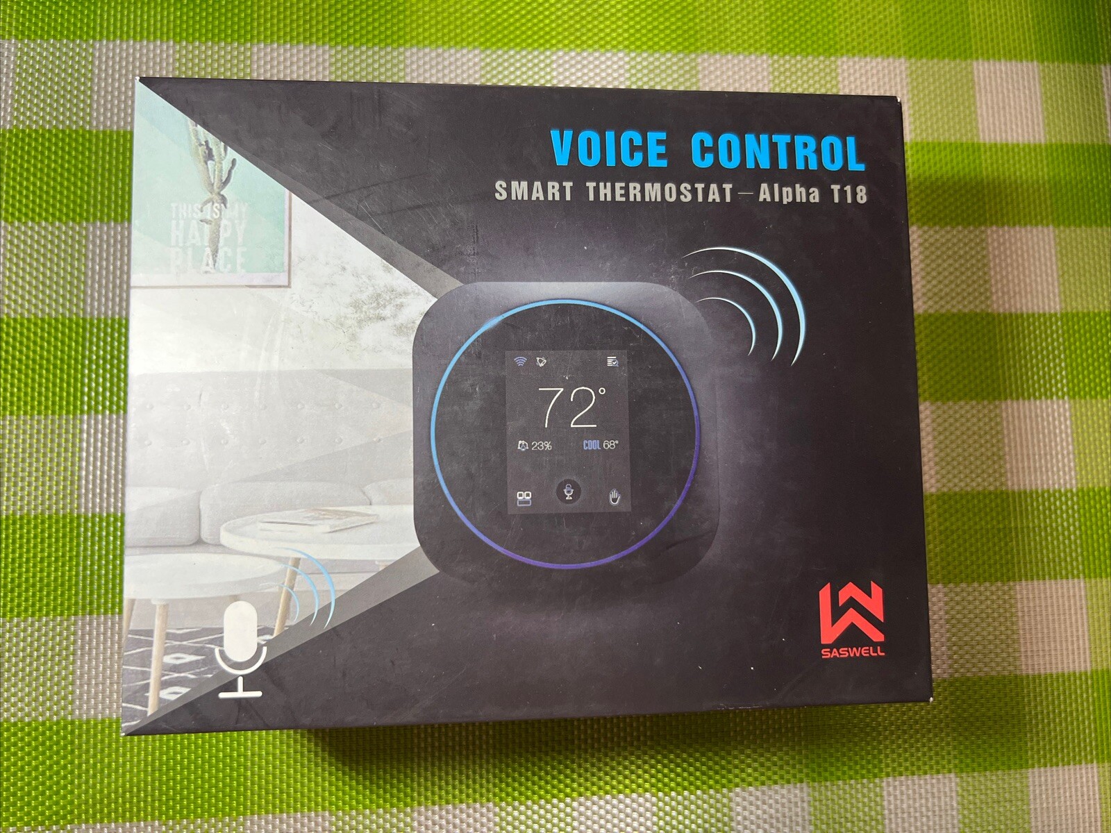 SASWELL Alpha Smart Thermostat With Voice Control Alpha T18UTW-7-WIFI Sealed