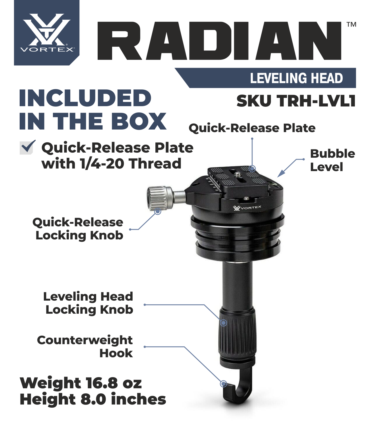 Vortex Optics Radian Level Head with Free Hat Bundle