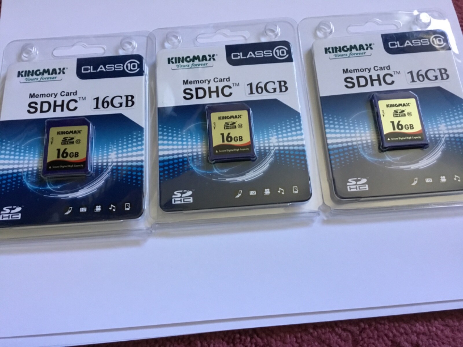 Lot of 3pcs NEW 16GB KINGMAX SDHC Cards for CANON NIKON SDHC CAMERAS