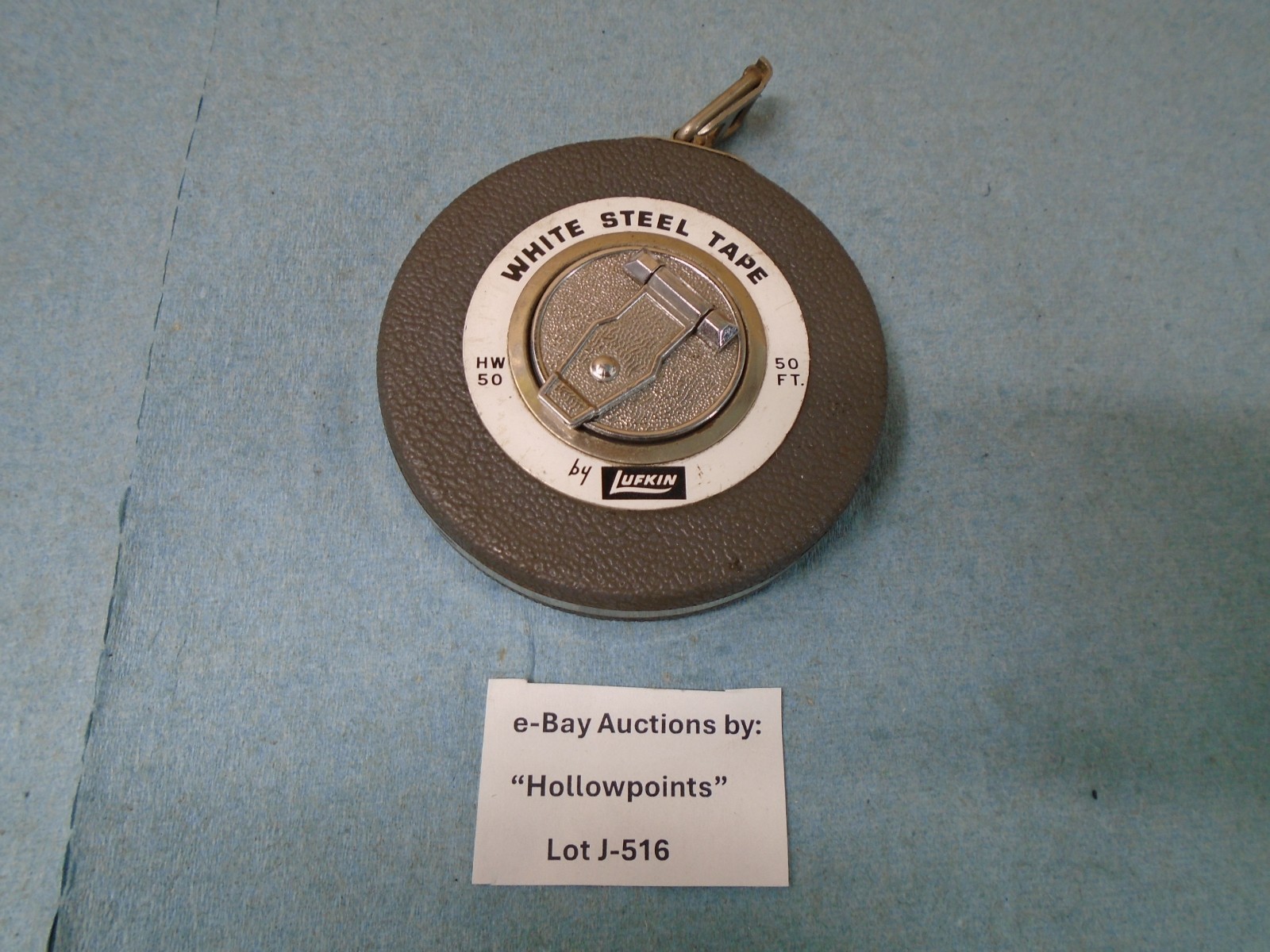Lufkin USA 50' White  Steel Tape Measure w/ Hand Crank Rewind Model HW50  J516