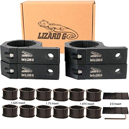 Tube Clamps - Pack of 4,Horizontal Bar Clamp 1.625 inch,1.75 1.625~2.0" Clamps