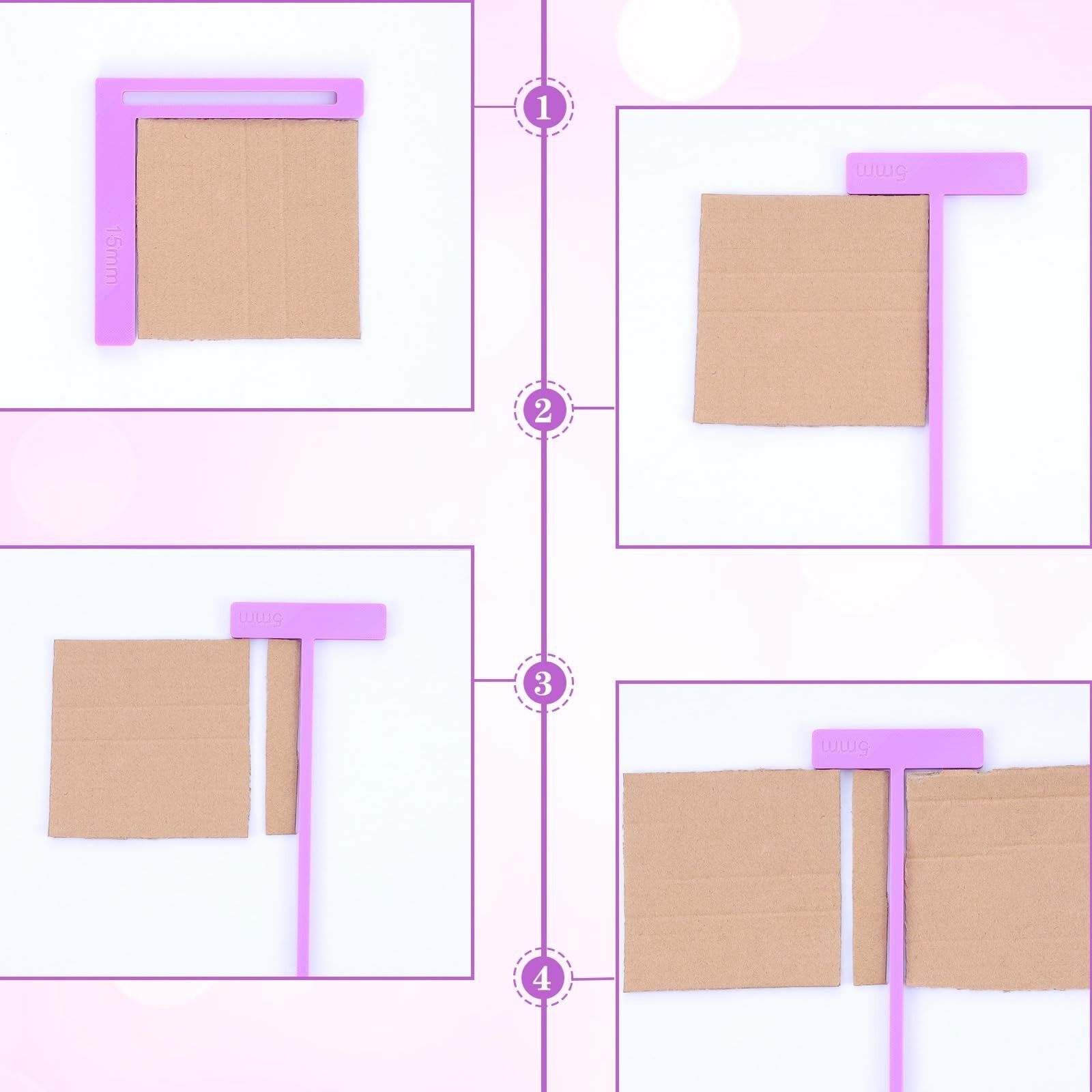 DOPENSPI 6 Pcs Bookbinding Tool Kit, Plastic Ruler Template Set | Scrapbookin...
